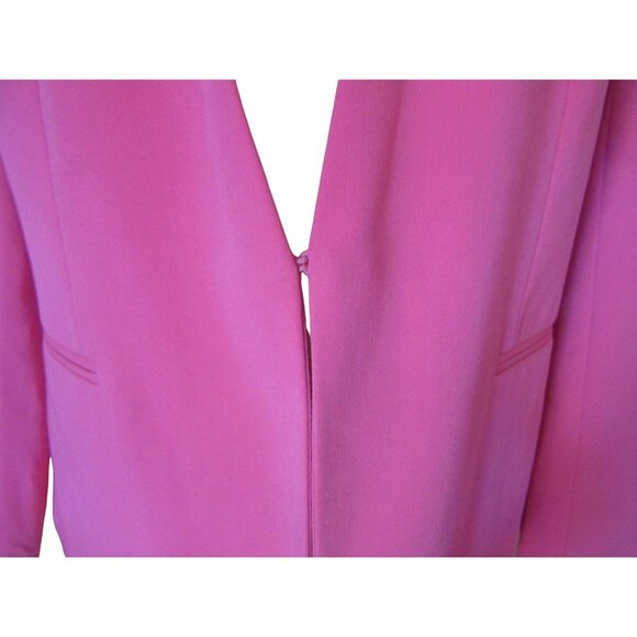 Vintage Chaus Fuchsia Hot Pink Clp Closure Long Sleeve Blazer Jacket in Size 6 - Picture 2 of 5